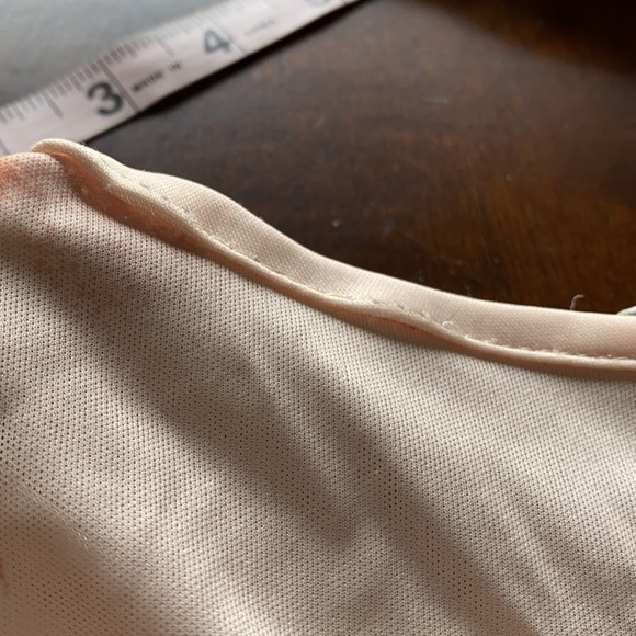 Vintage peachy tie waist floral dress medium - Picture 9 of 11